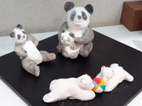 figurini in 3d di Panda ed Orsetti Bianchi